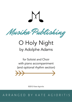 O Holy Night - Vocal Solo with Choir, Piano and Optional Rhythm Section