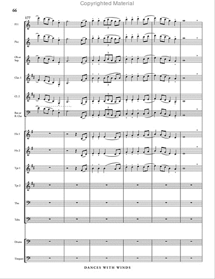 Dances with Winds Dances with Winds Concert Band scores gallery preview page 72