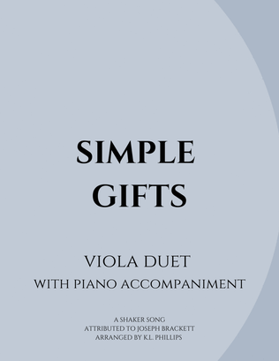 Book cover for Simple Gifts - Viola Duet with Piano Accompaniment