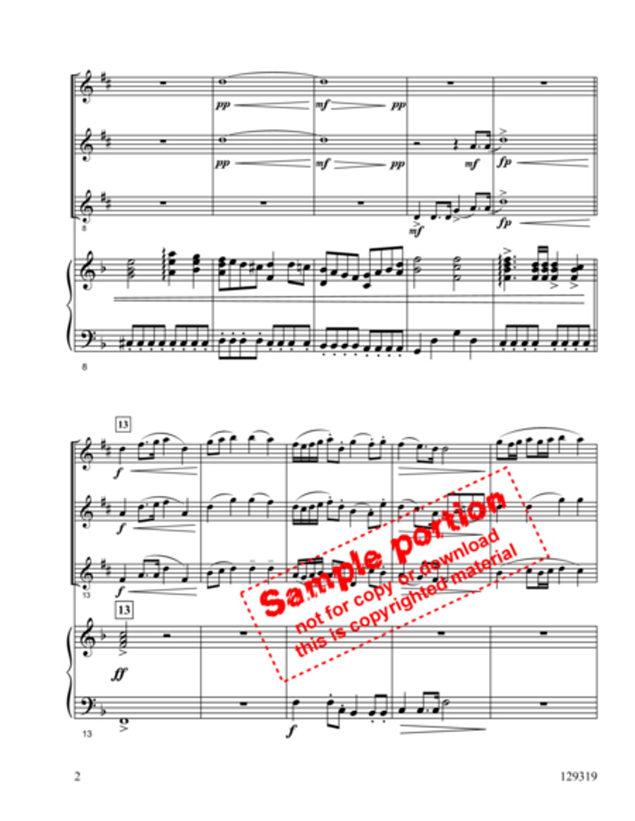 Christ The Lord Is Risen Today Clarinet Trio scores gallery preview page 3