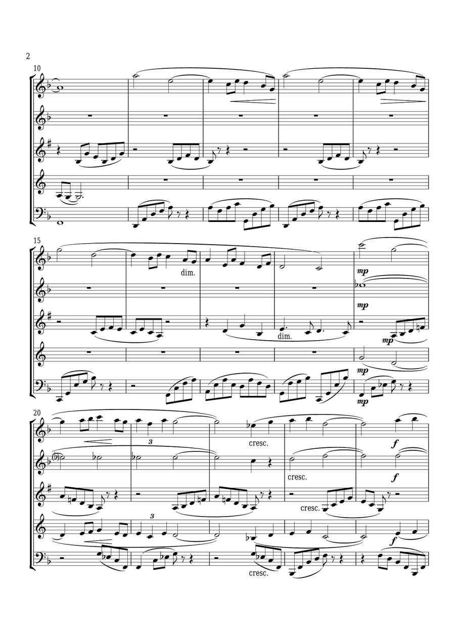 Reverie by Claude Debussy Woodwind Quintet - Digital Sheet Music page 2