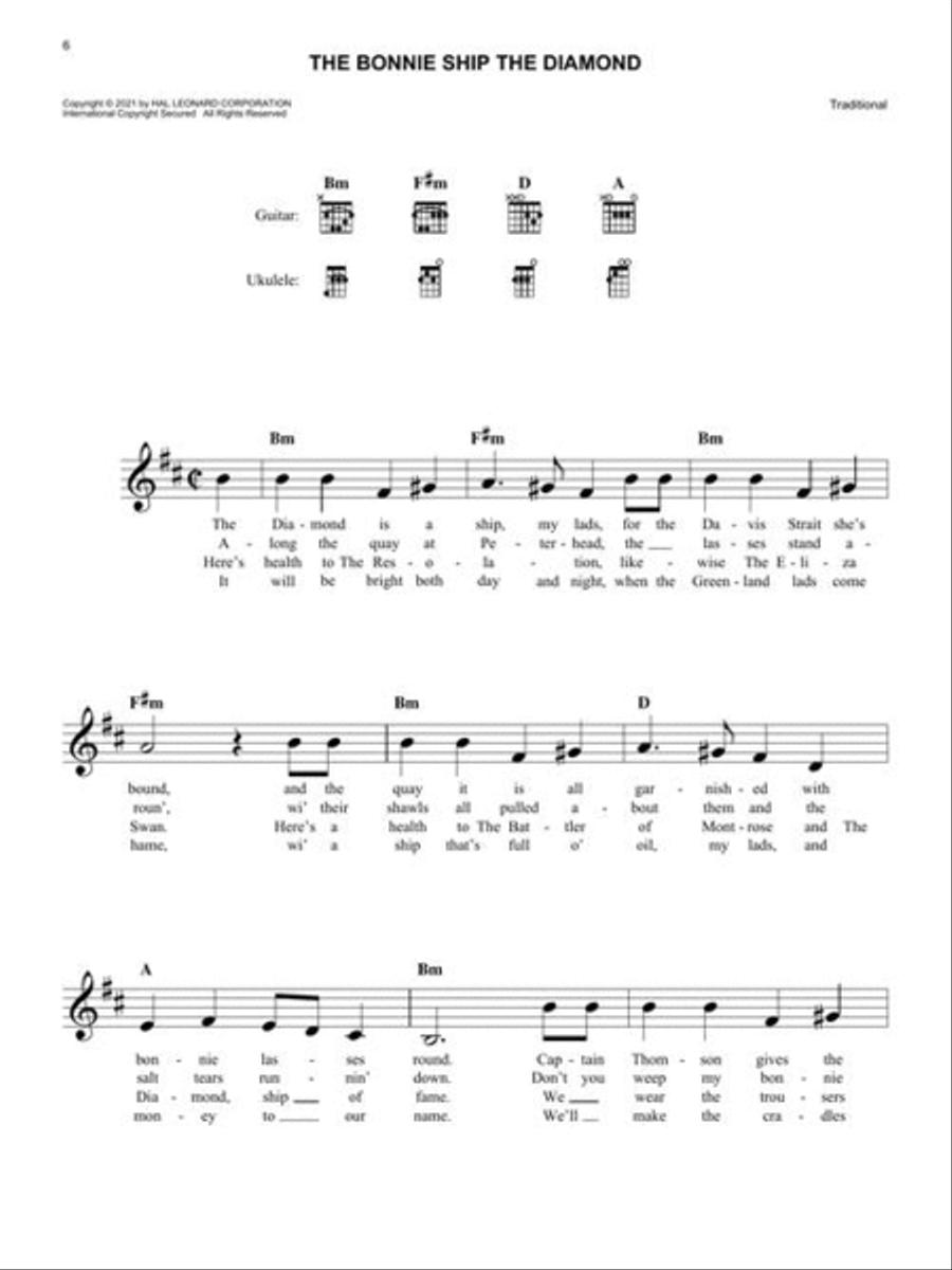 Sea Shanties Piano scores gallery preview page 5