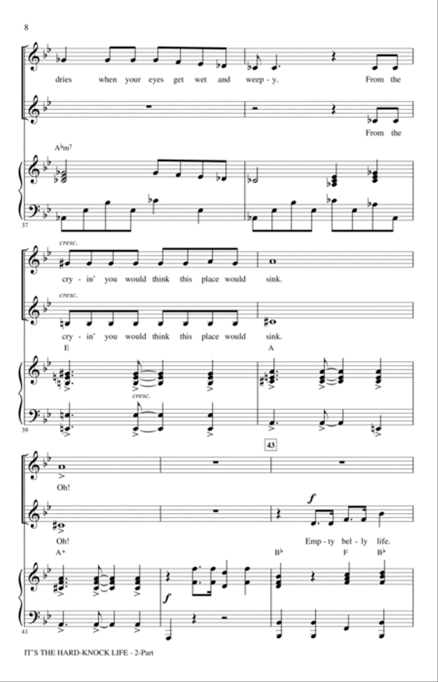 It's The Hard-Knock Life (from Annie) (arr. Mac Huff) 2-Part scores gallery preview page 6