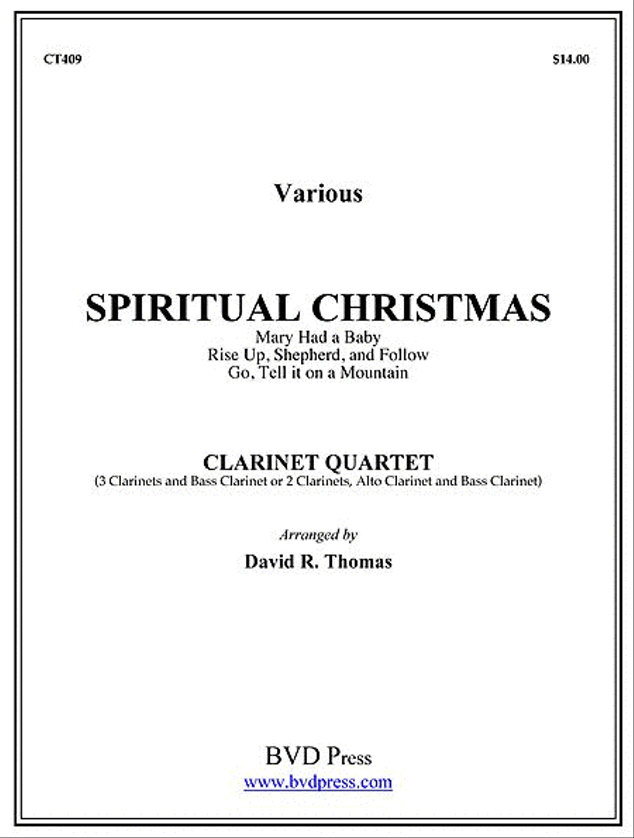 Spiritual Christmas Clarinet Quartet scores gallery preview page 1