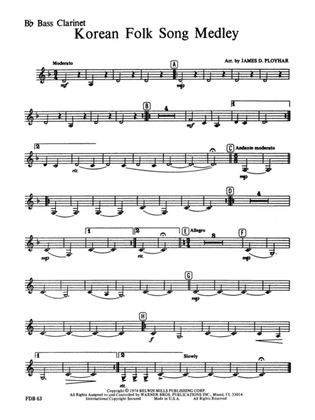 Korean Folk Song Medley: B-flat Bass Clarinet