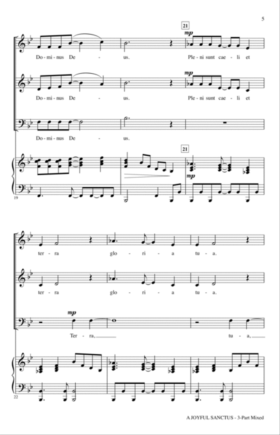 A Joyful Sanctus 3-Part scores gallery preview page 3