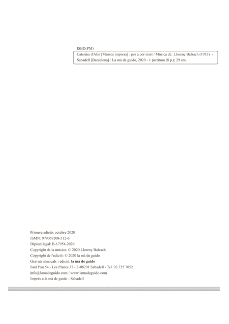 Caterina d'Alió Choir scores gallery preview page 2