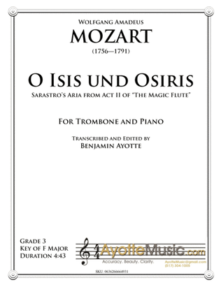 O Isis und Osiris (Trombone or Euphonium Solo with Piano)