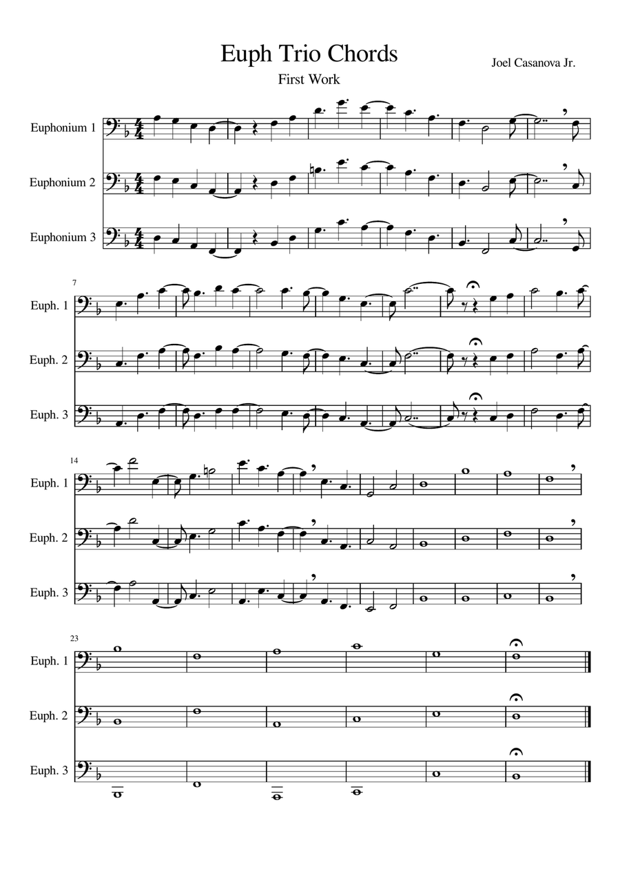 Euphonium Trio Chords