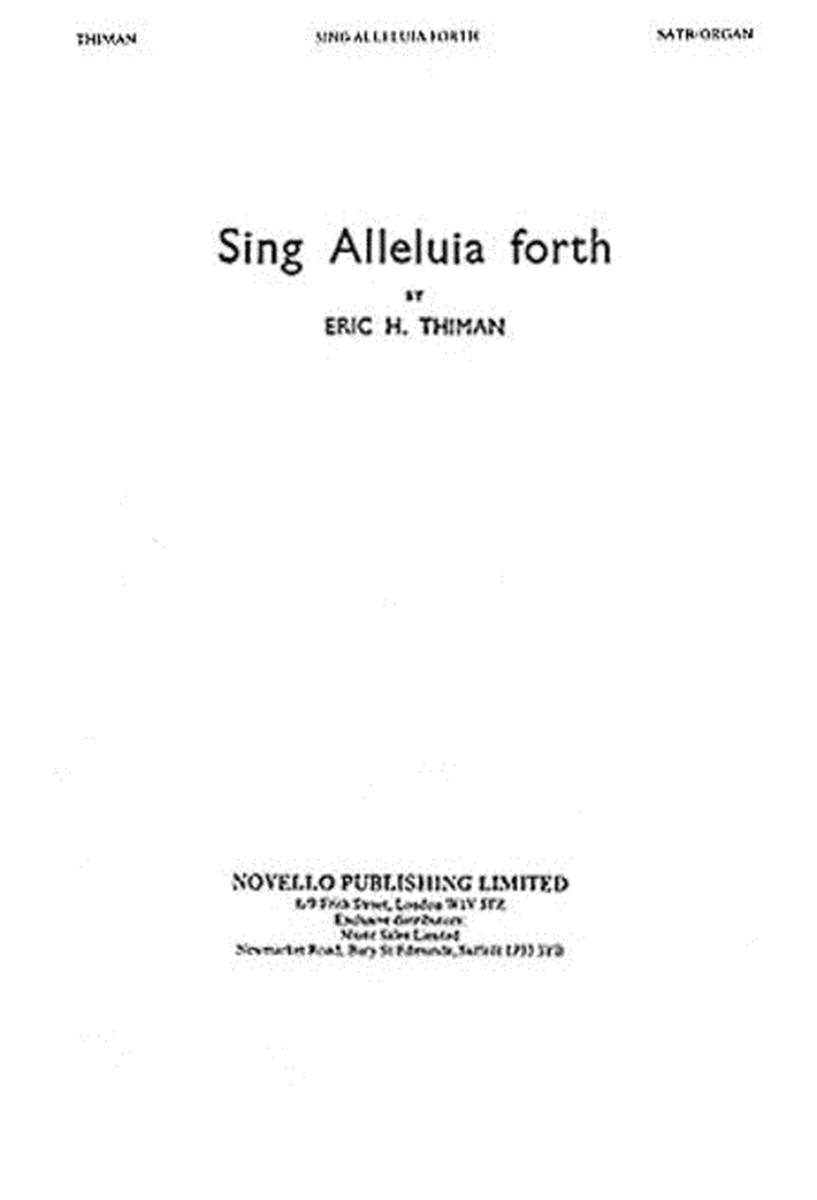 Sing Alleluia Forth