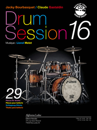 Drum Session 16 29 Pieces Pour Batterie (livre+cd Al30662)