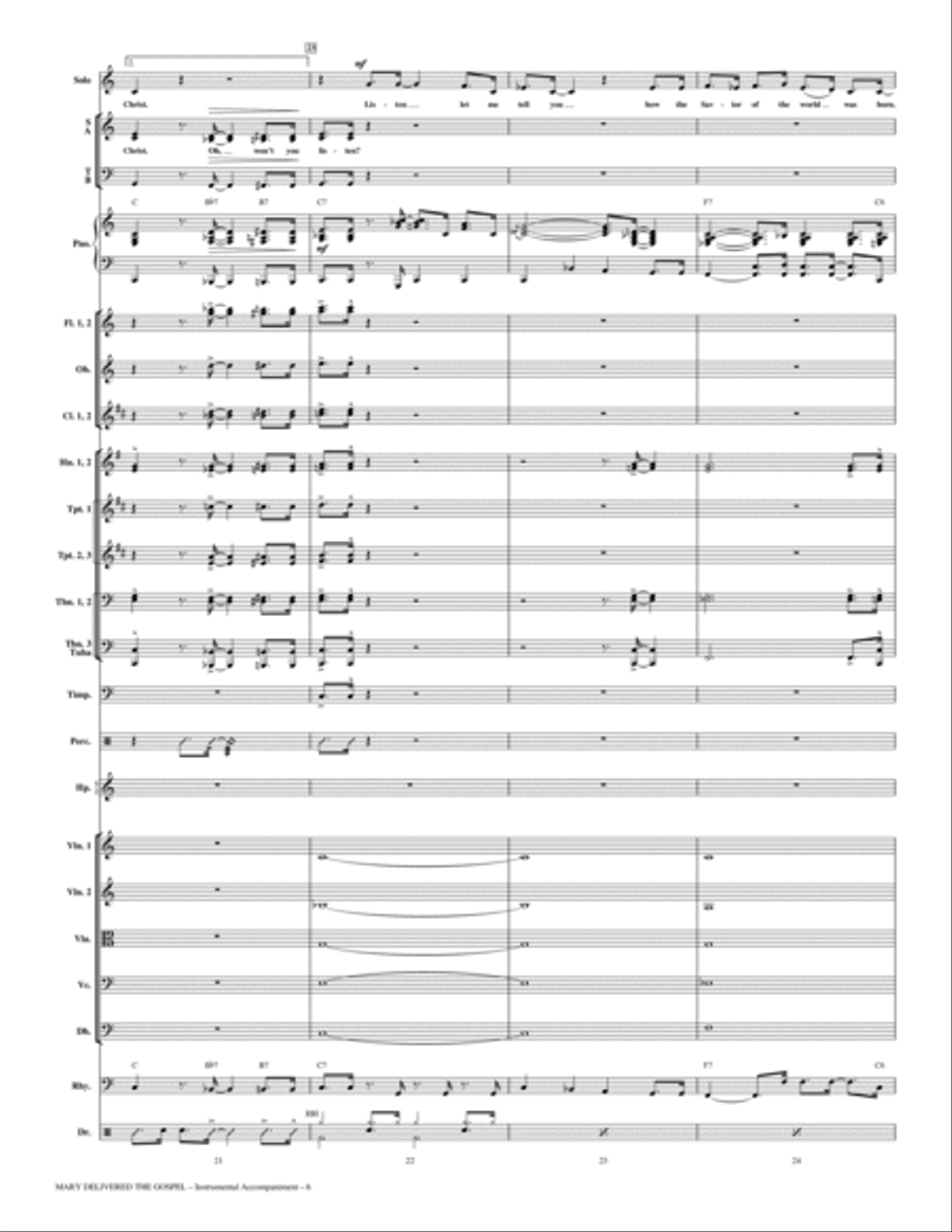 Mary Delivered The Gospel - Score Choir scores gallery preview page 6
