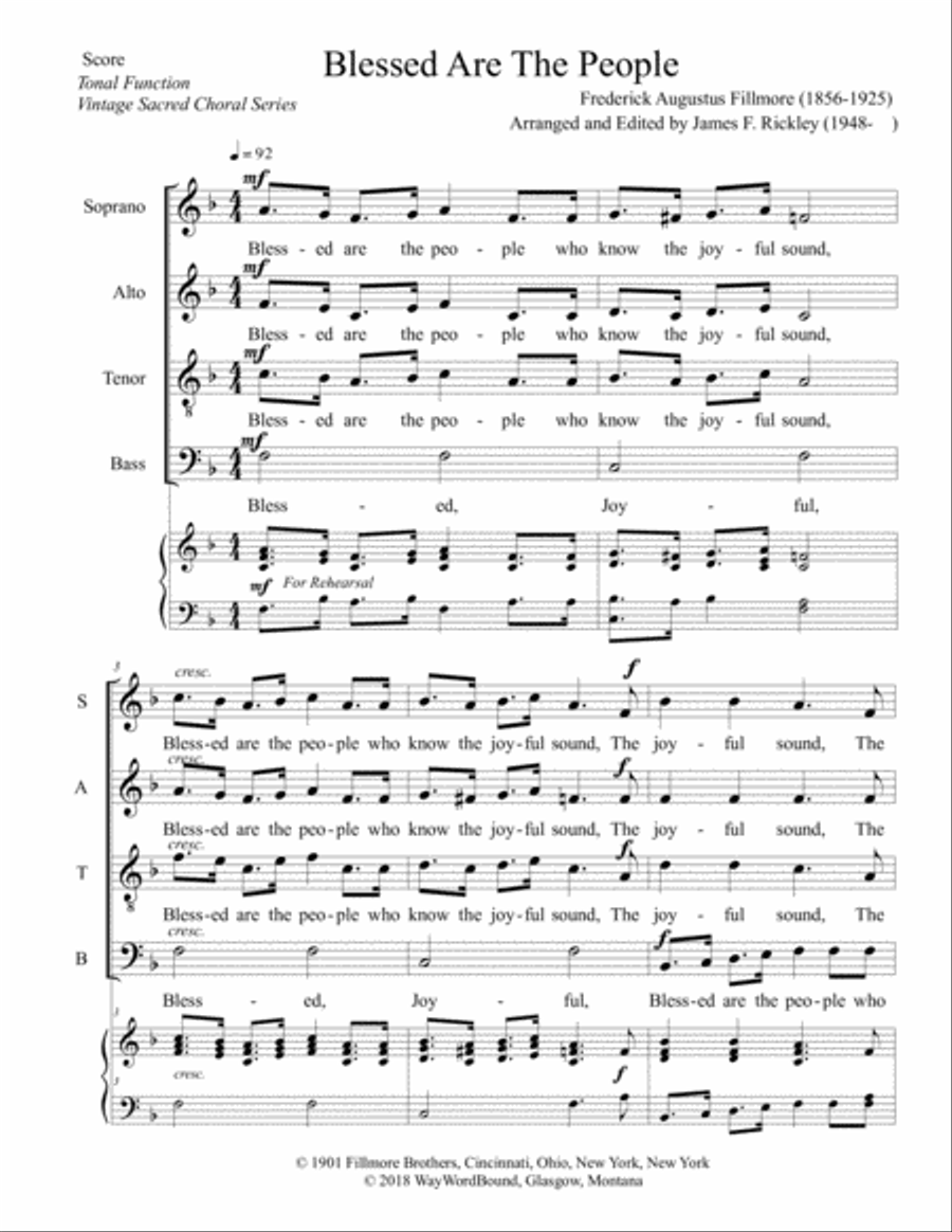 Blessed Are The People 4-Part scores gallery preview page 1
