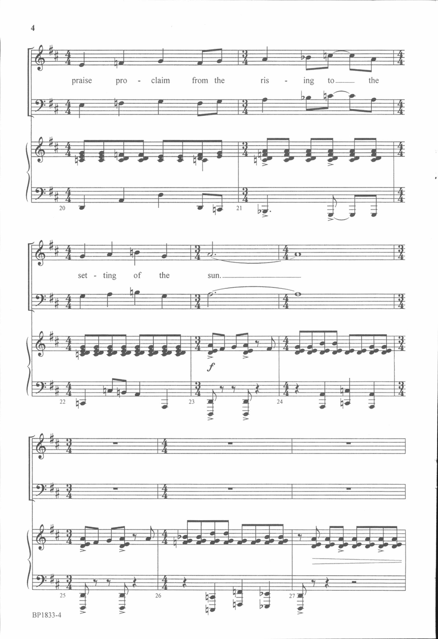 From the Rising to the Setting of the Sun 4-Part scores gallery preview page 4