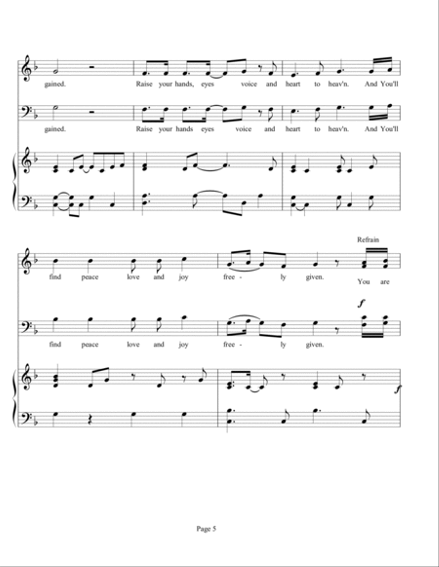You're Showered By The Spirit 4-Part scores gallery preview page 6