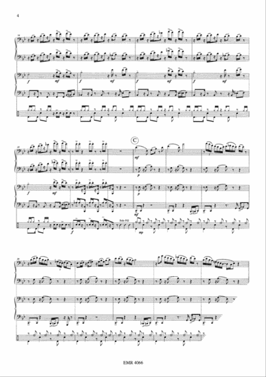 On A Rocky Road On A Rocky Road Tuba Quartet scores gallery preview page 5