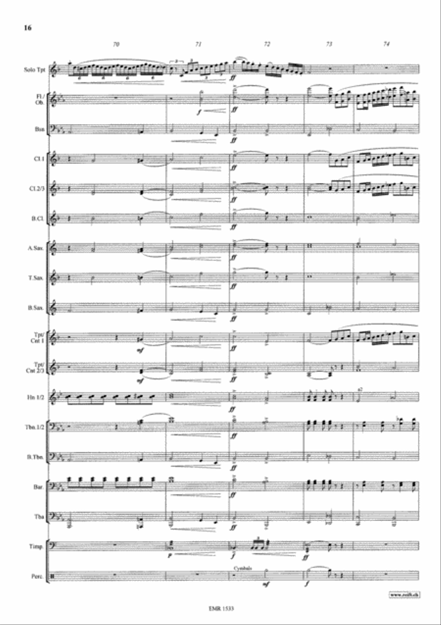 Konzertstuck No. 2 Concert Band scores gallery preview page 17
