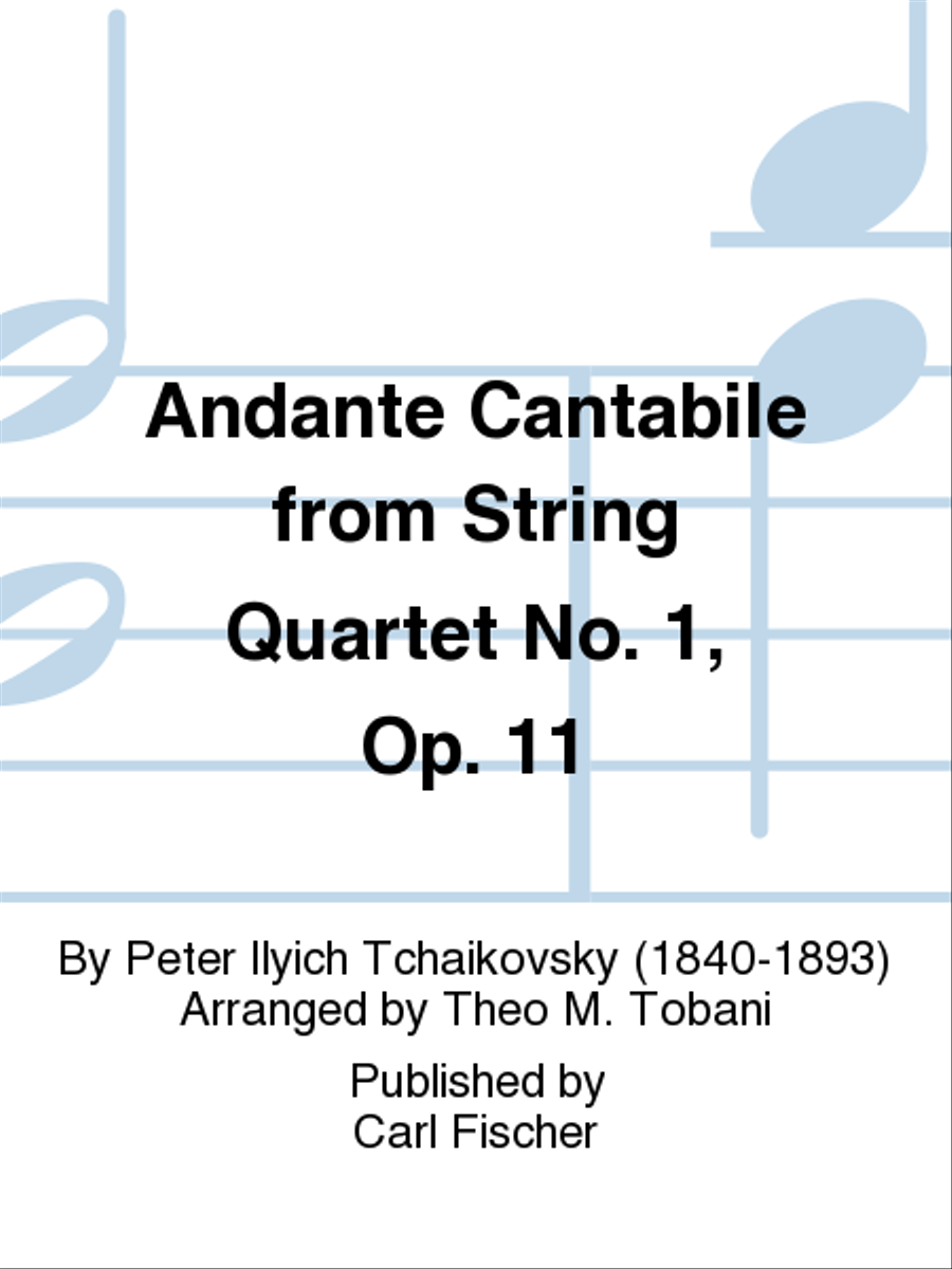 Andante Cantabile From String Quartet No. 1, Op. 11 String Quartet scores gallery preview page 1