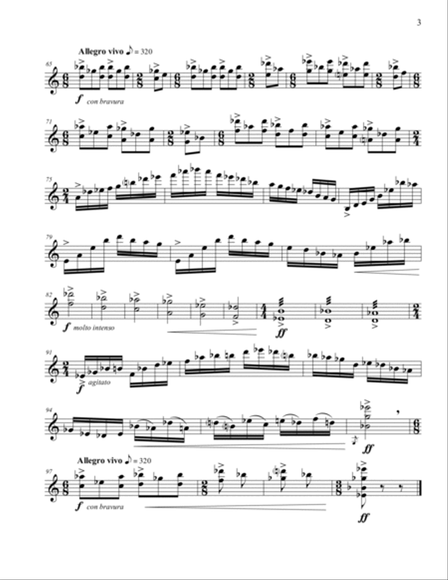 Tres Paisajes Peruanos Op. 23 for violin solo Violin Solo scores gallery preview page 3