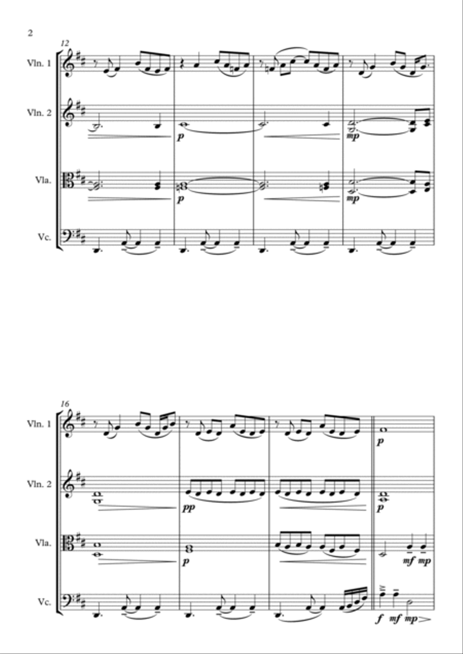 Us And Them String Quartet scores gallery preview page 2