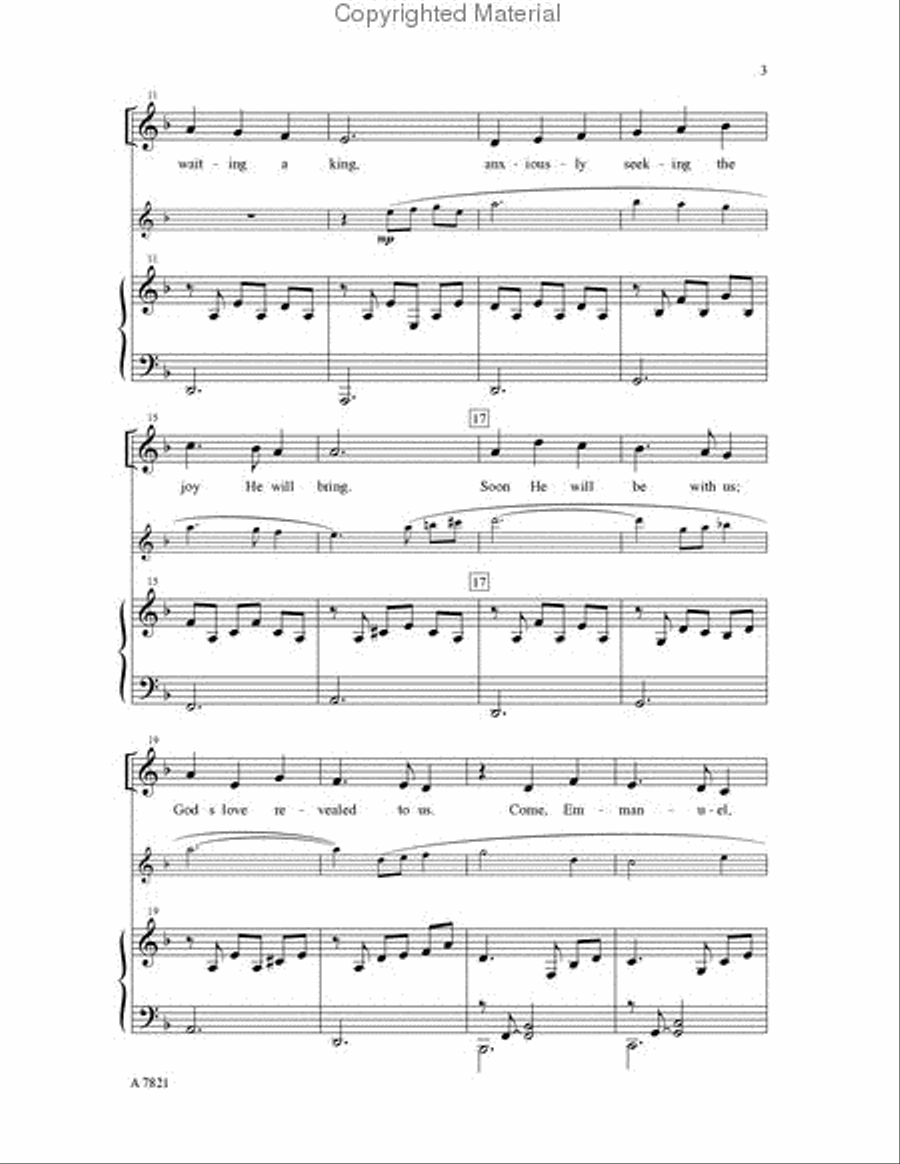 Come, Emmanuel, Come 4-Part scores gallery preview page 3