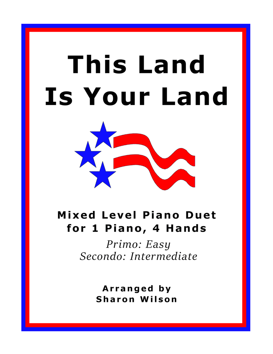 This Land Is Your Land Easy Piano scores gallery preview page 1