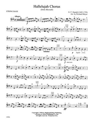 Hallelujah Chorus from Messiah: String Bass