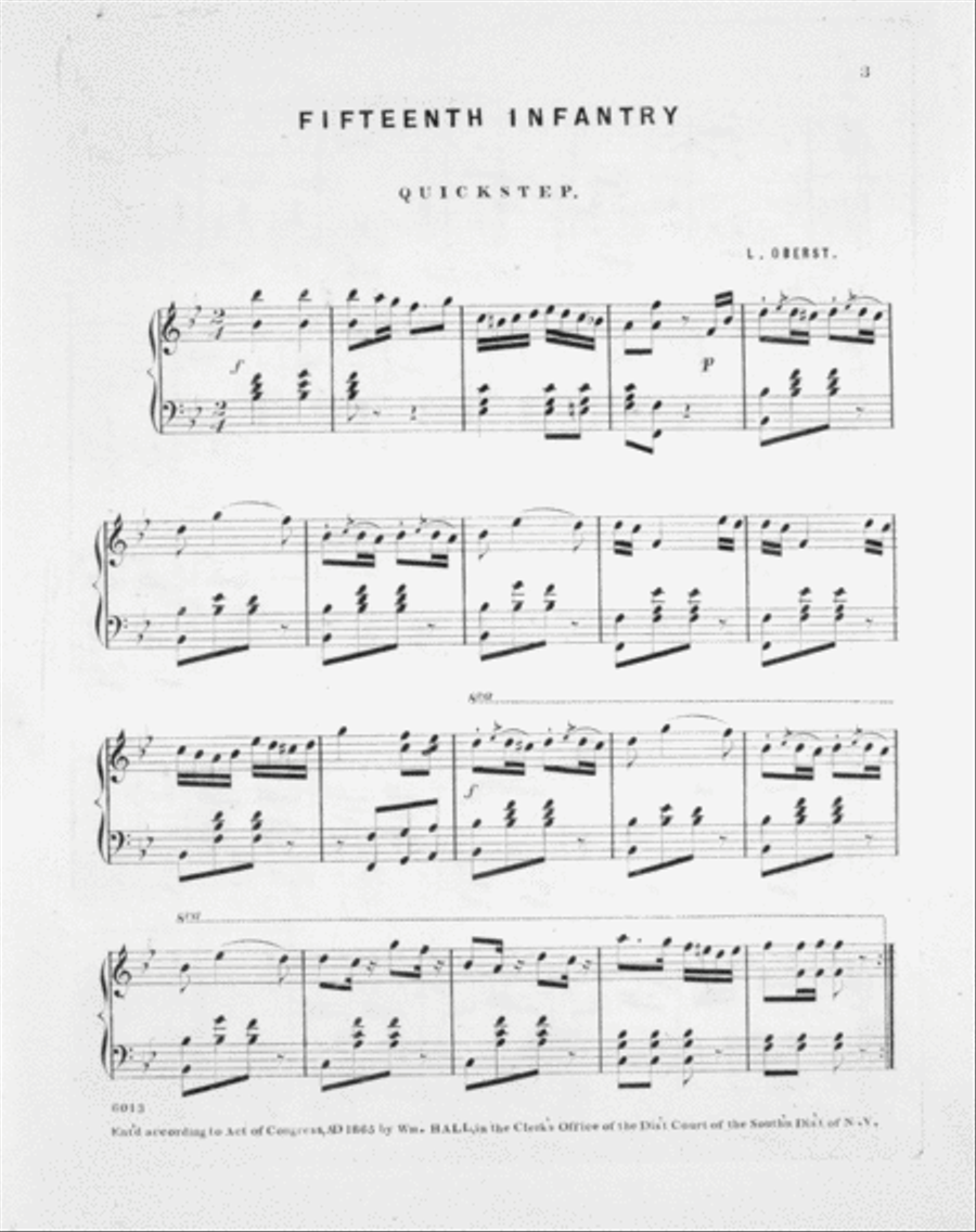 Fifteenth Infantry Quick Step Piano Solo scores gallery preview page 2