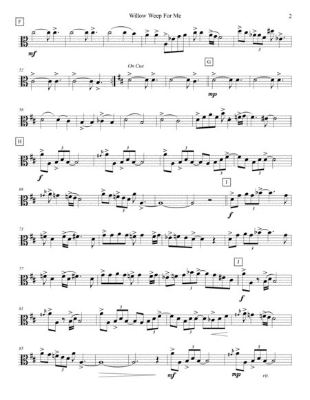 Willow Weep For Me (Viola 1)