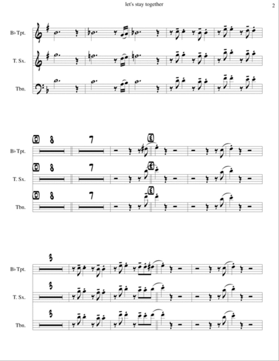Let's Stay Together Small Ensemble scores gallery preview page 3
