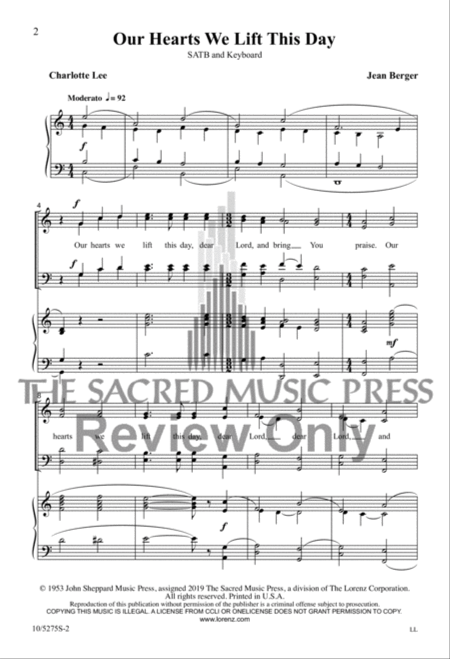 Our Hearts We Lift This Day 4-Part scores gallery preview page 2