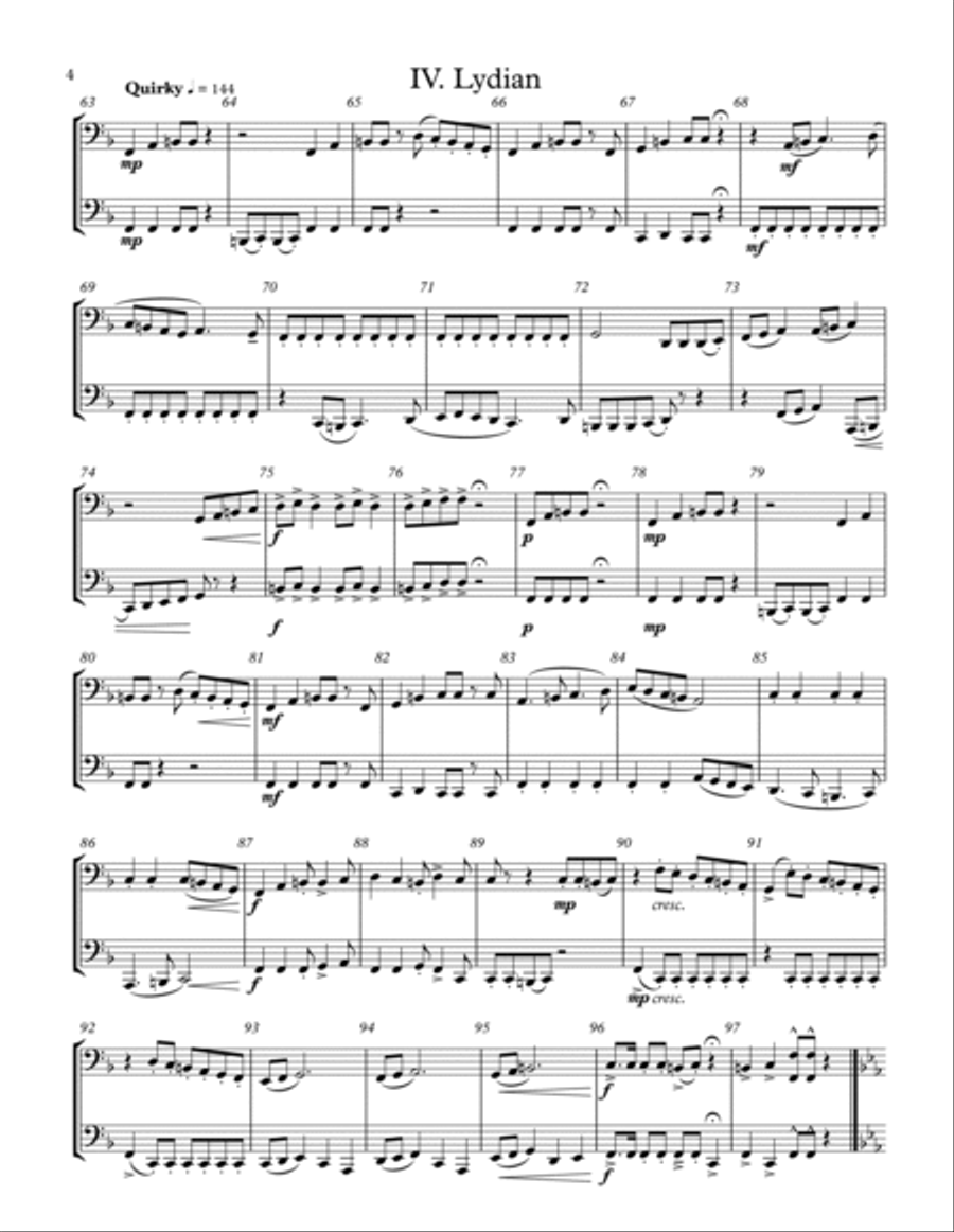 Seven Modes, Seven Duets - Tuba Brass Duet scores gallery preview page 4