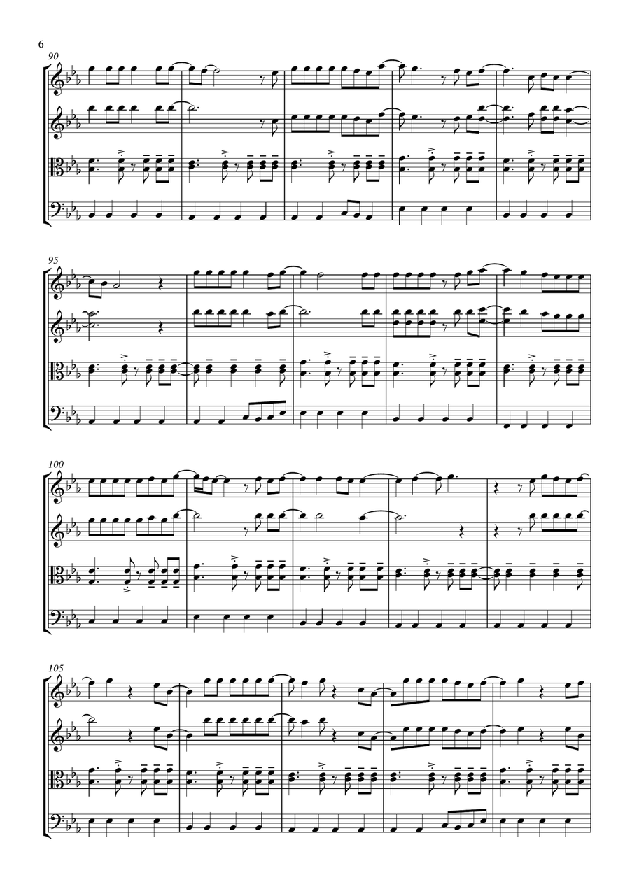 Mirrors String Quartet scores gallery preview page 6