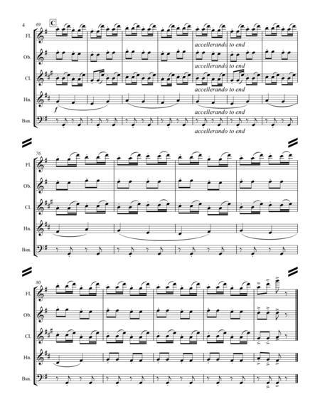 The Nutcracker Suite - 4. Russian Dance, Trépak (for Woodwind Quintet) image number null
