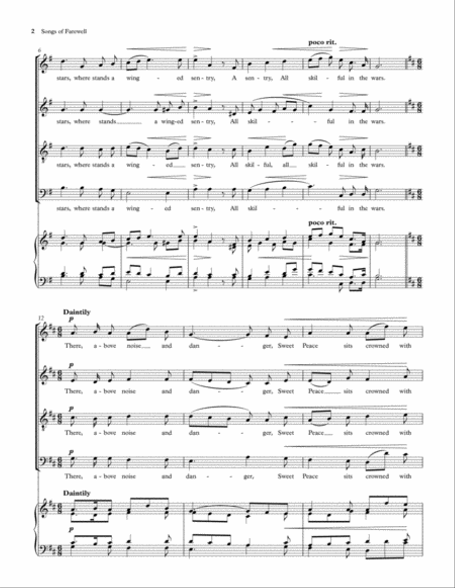 Songs of Farewell Divisi scores gallery preview page 3