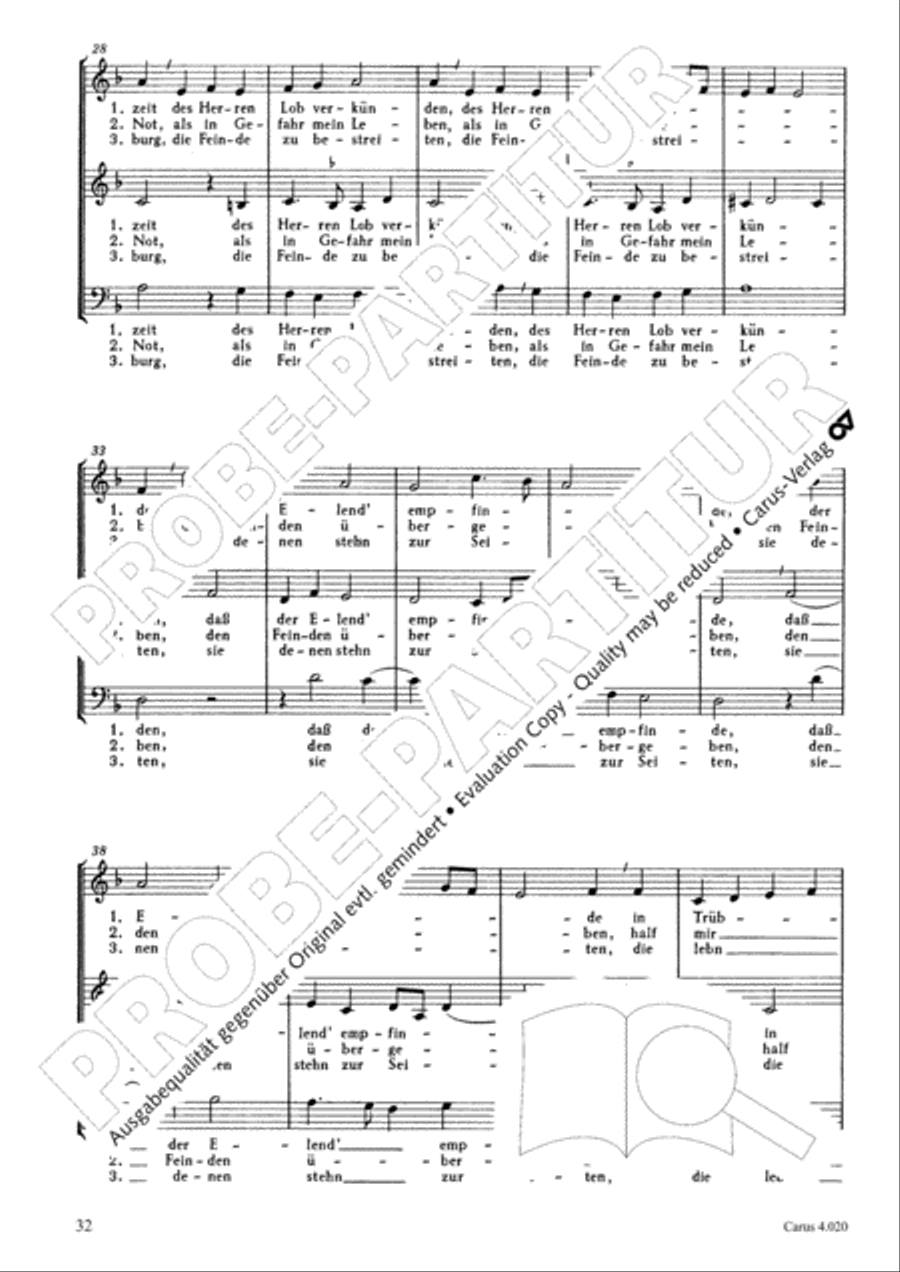 Calvisius: Tricinia. Psalmen und Motetten zu drei Stimmen Choir scores gallery preview page 33