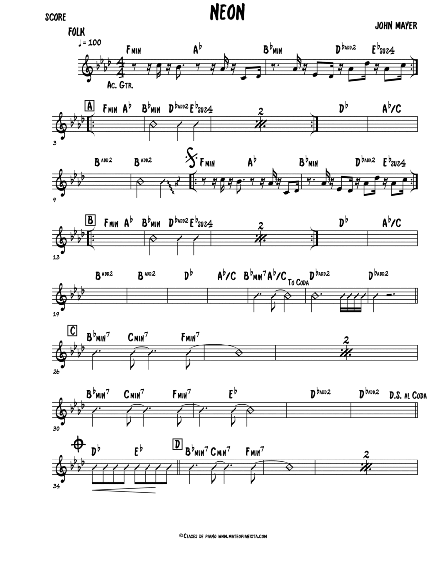 Neon Easy Piano scores gallery preview page 1