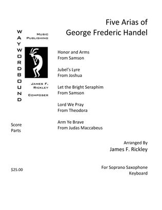 Book cover for Five Oratorio Arias of George Frederic Handel
