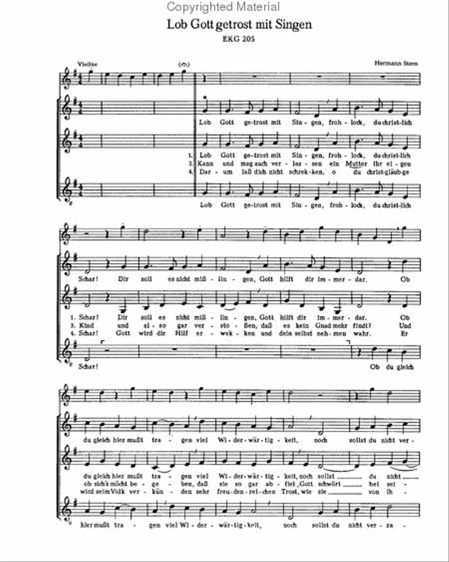 Stern: Lob Gott getrost mit Singen; Lobt Gott, ihr frommen Christen Score scores gallery preview page 2