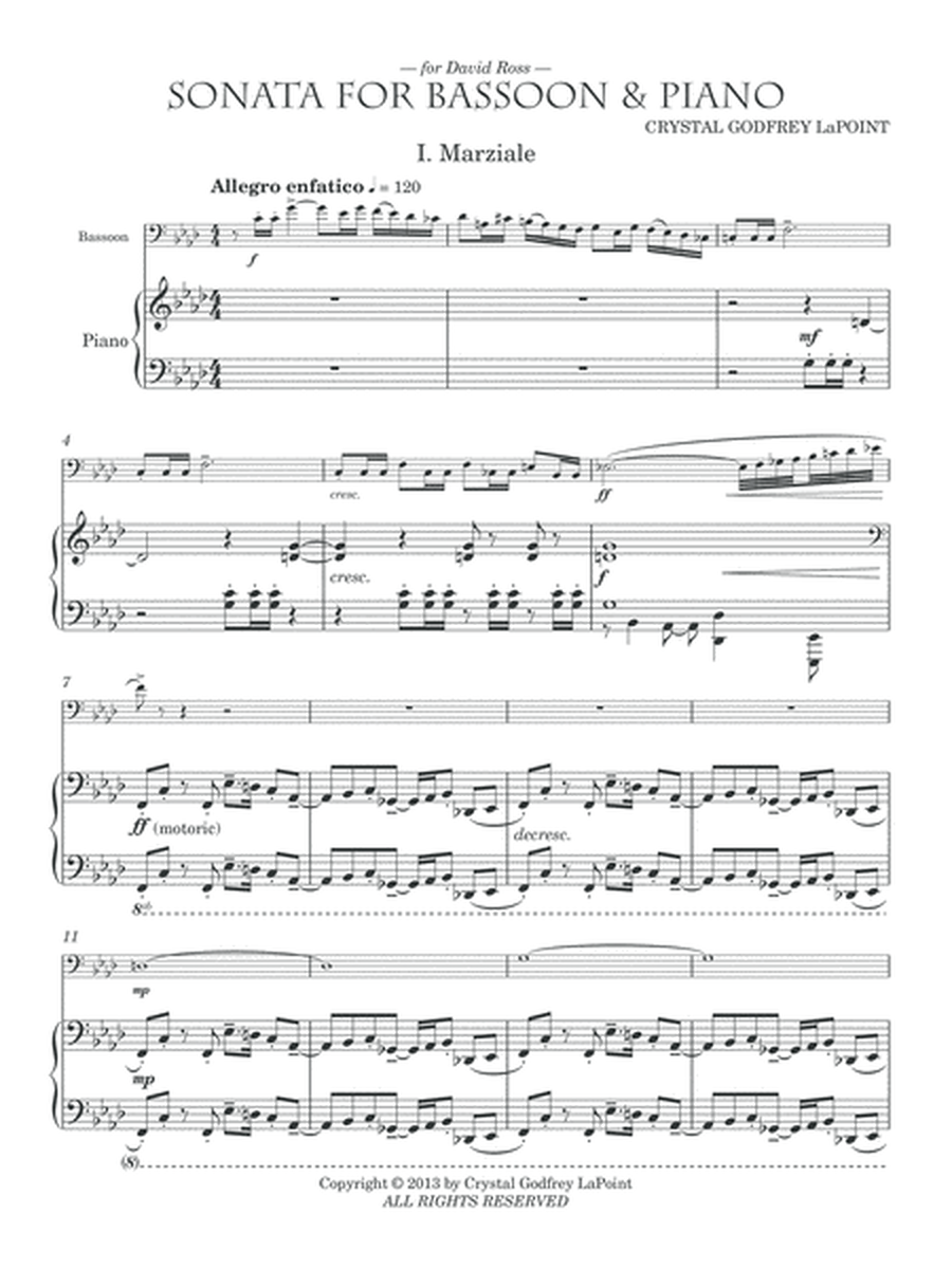 Sonata for Bassoon & Piano | new edition