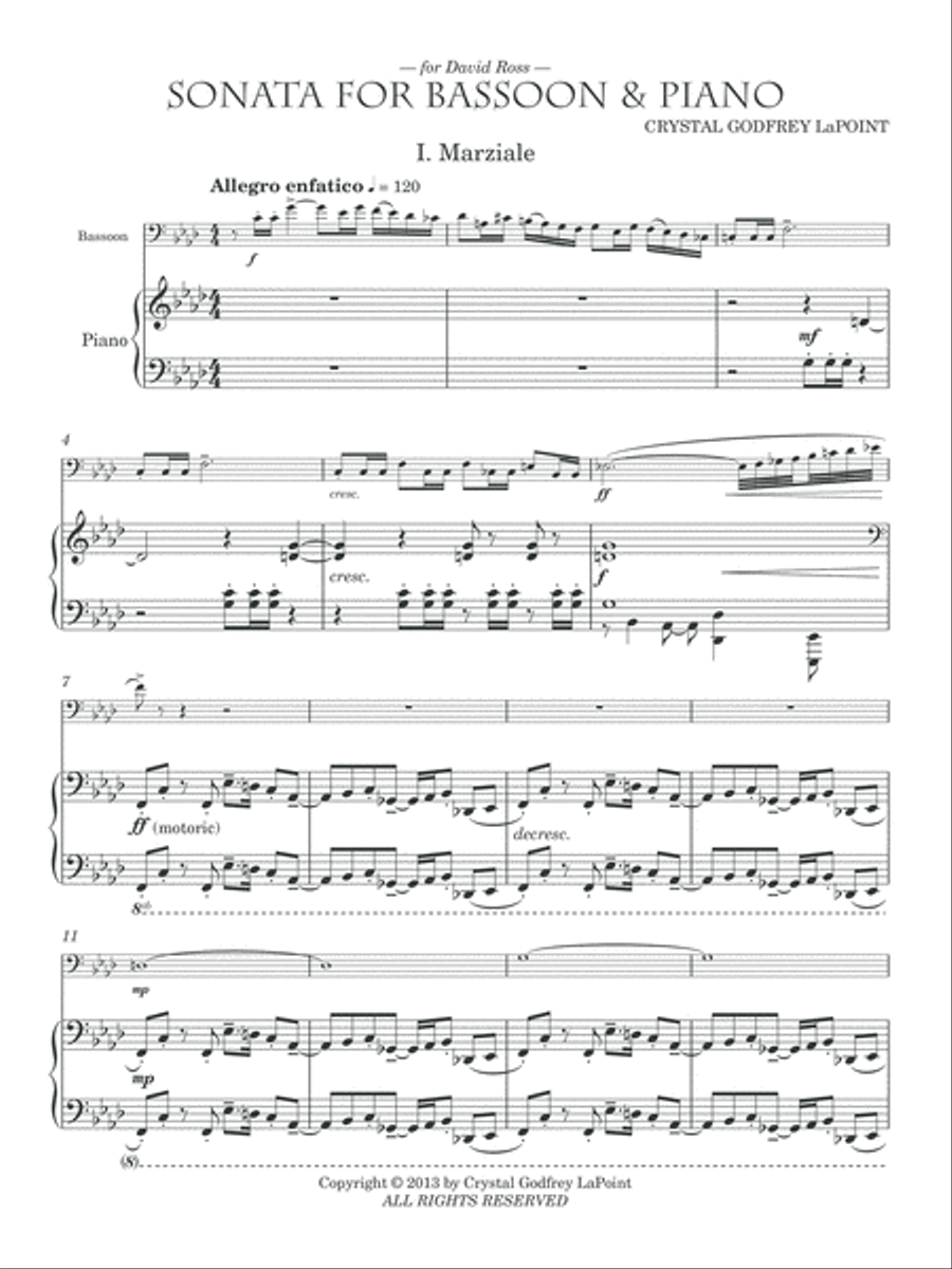Sonata for Bassoon & Piano | new edition Bassoon Solo scores gallery preview page 3