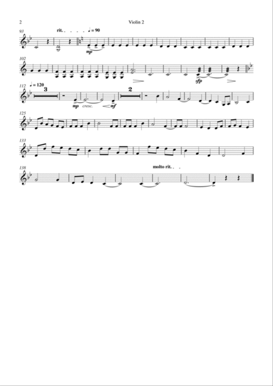 The Holly and the Ivy for String Quartet - Full Length arrangement by the Chapel Hill Duo String Quartet scores gallery preview page 5