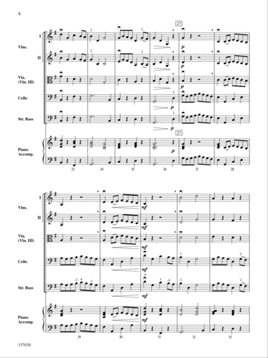 Gavotte: Score String Orchestra scores gallery preview page 4