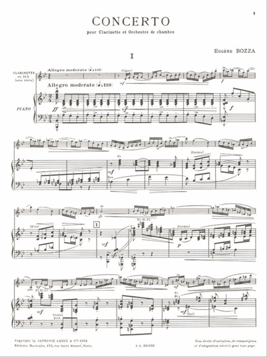 Concerto Pour Clarinette Et Orchestre De Chambre Ou Piano Chamber Orchestra scores gallery preview page 2