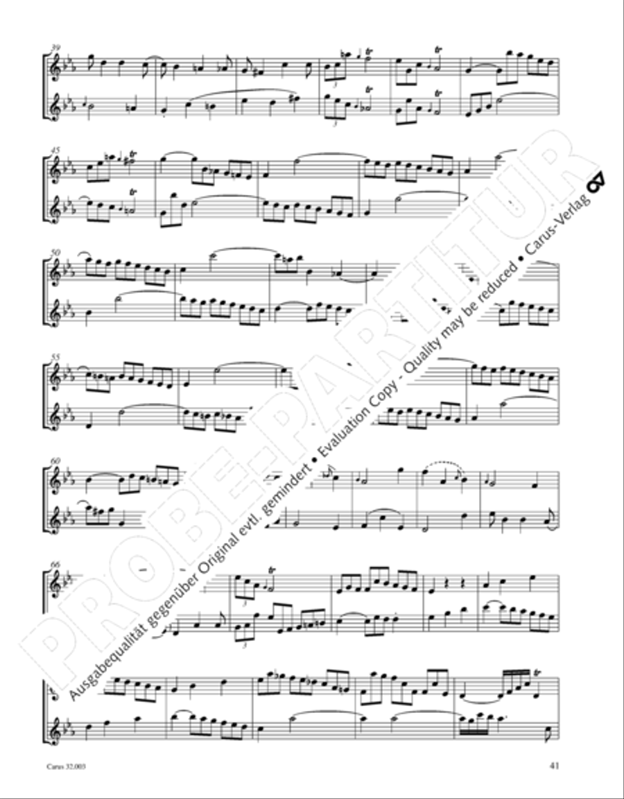 Gesamtausgabe Band 3 (Kammermusik: Duette, Solo- und Triosonaten) Score scores gallery preview page 62