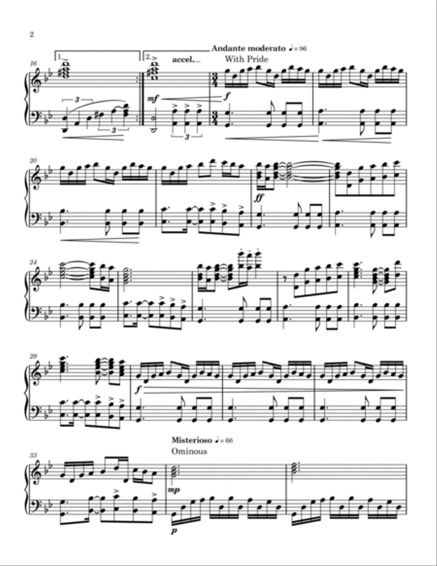 Ashes On The Fire Piano scores gallery preview page 2