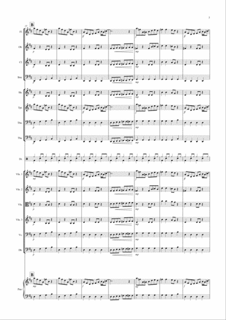 Laundrette Blues! for School Orchestra Full Orchestra scores gallery preview page 3