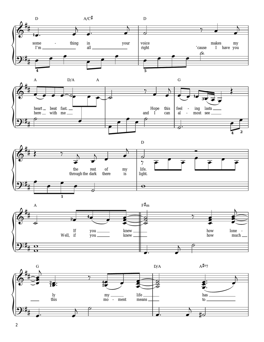 Feels Like Home Easy Piano scores gallery preview page 2