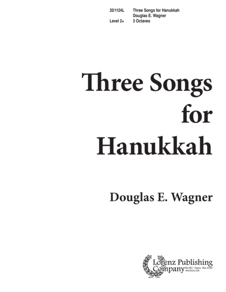 Three Songs for Hanukkah