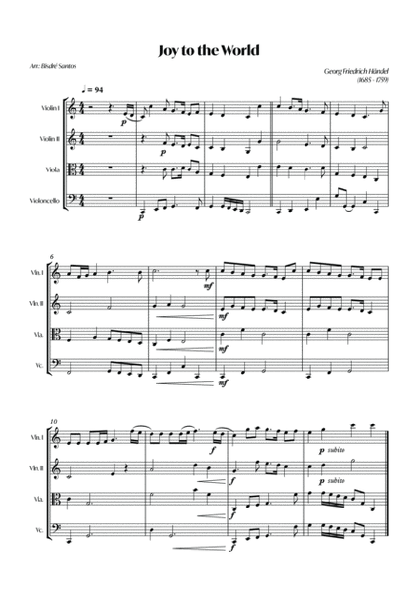 Joy to the World (Händel) - For String quartet image number null